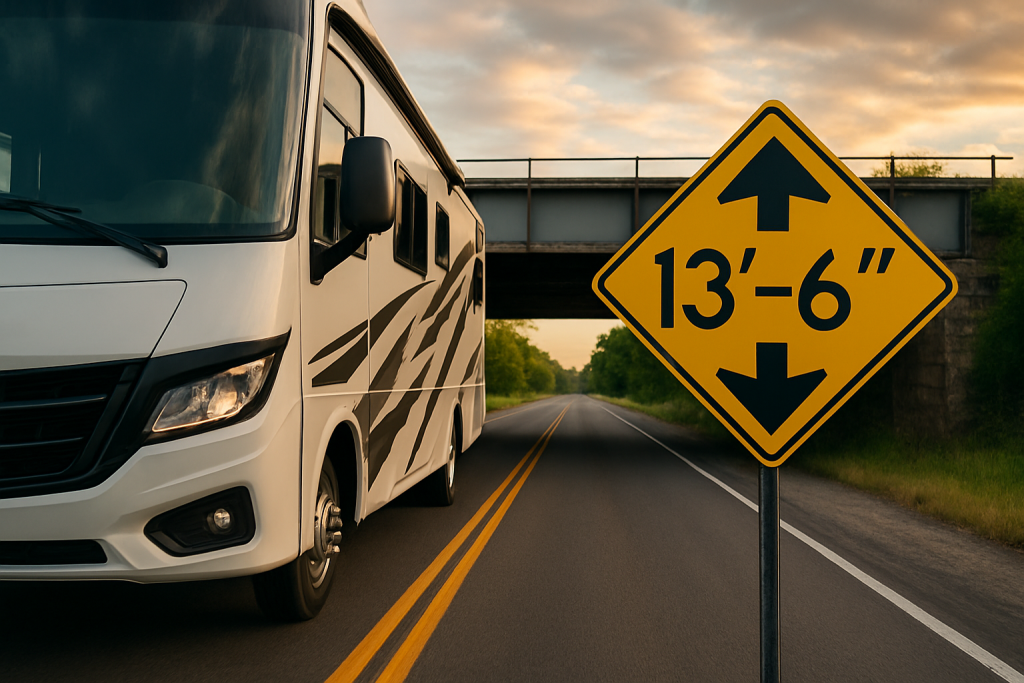 avoiding low bridge clearance issues.