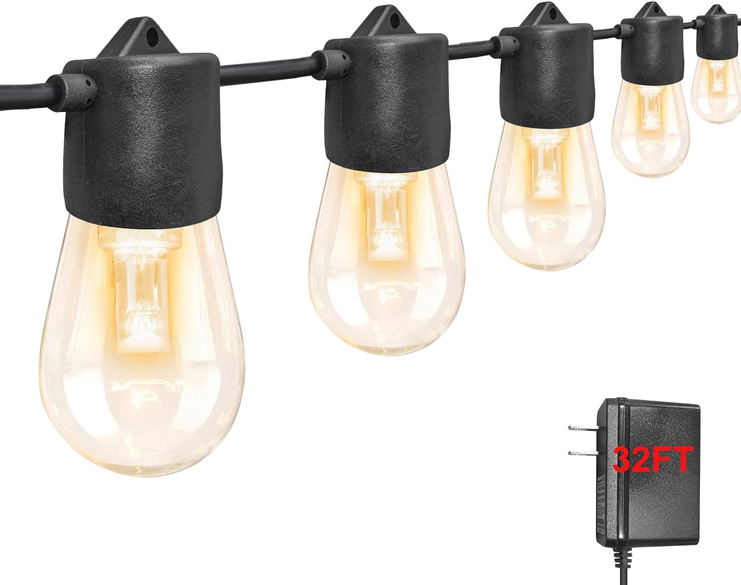 LED string lights - essential RV outdoor living gear for campsite ambiance