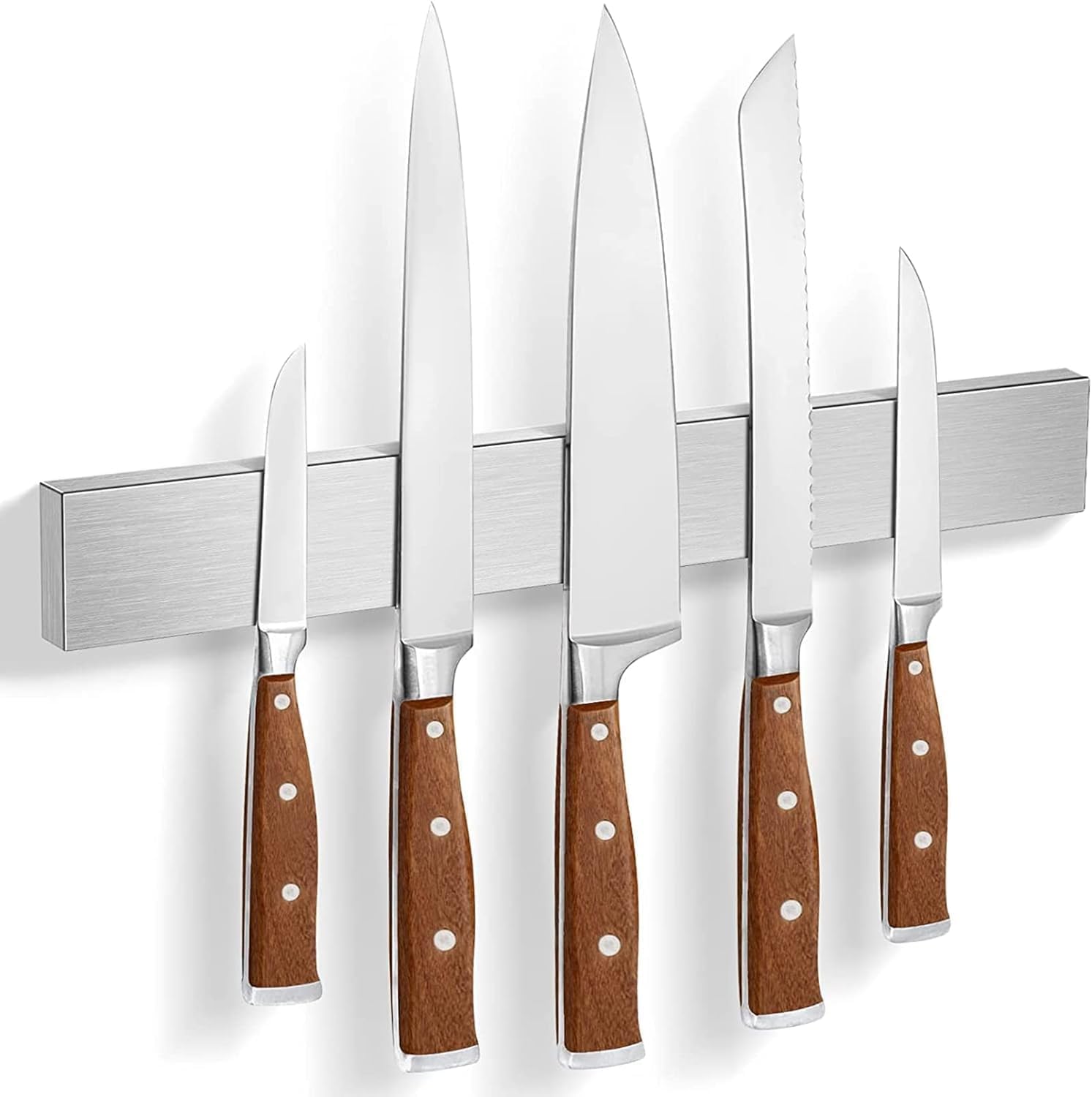 Magnetic knife strip for RV kitchen storage