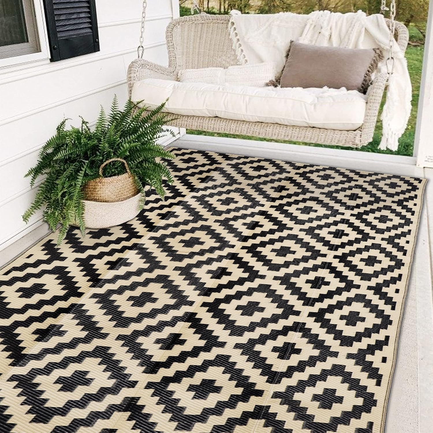 RV outdoor mats for camping patio setup