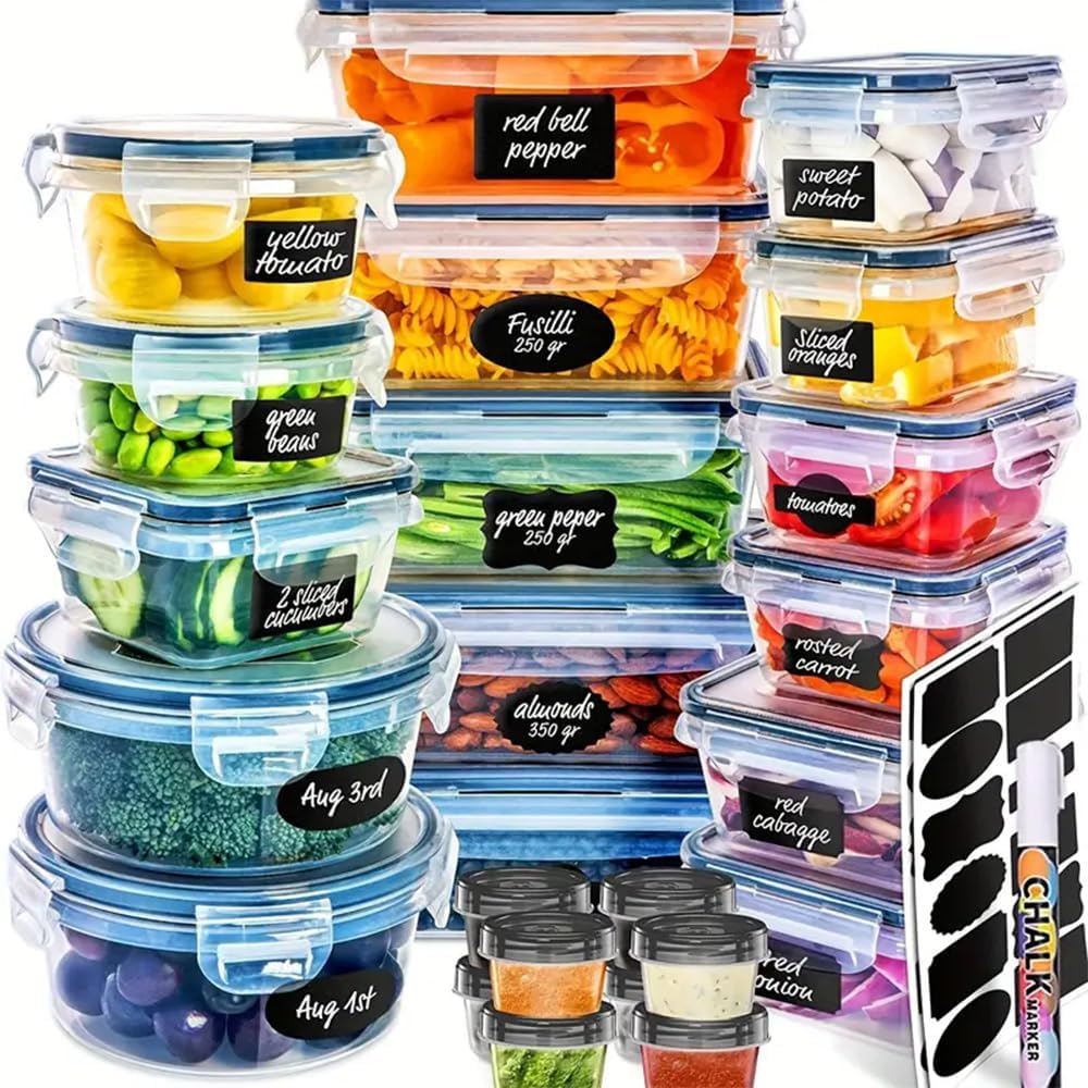 Stackable food storage containers for RV kitchens