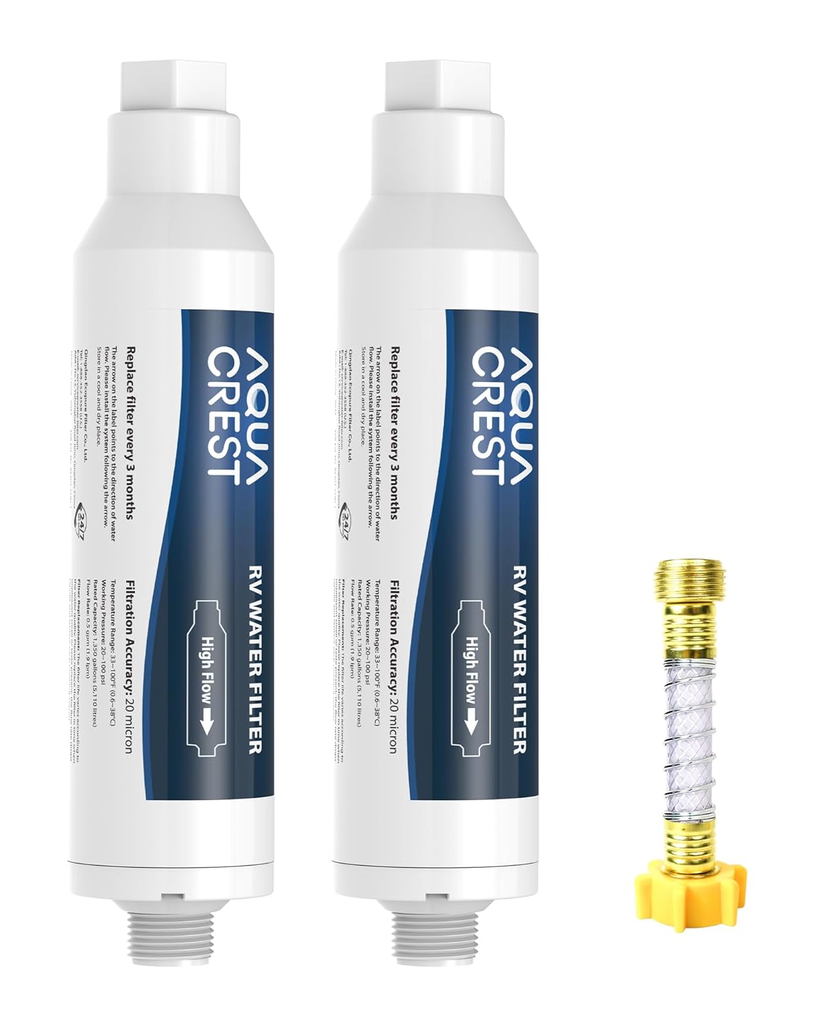 AQUA CREST RV inline water filter NSF certified
