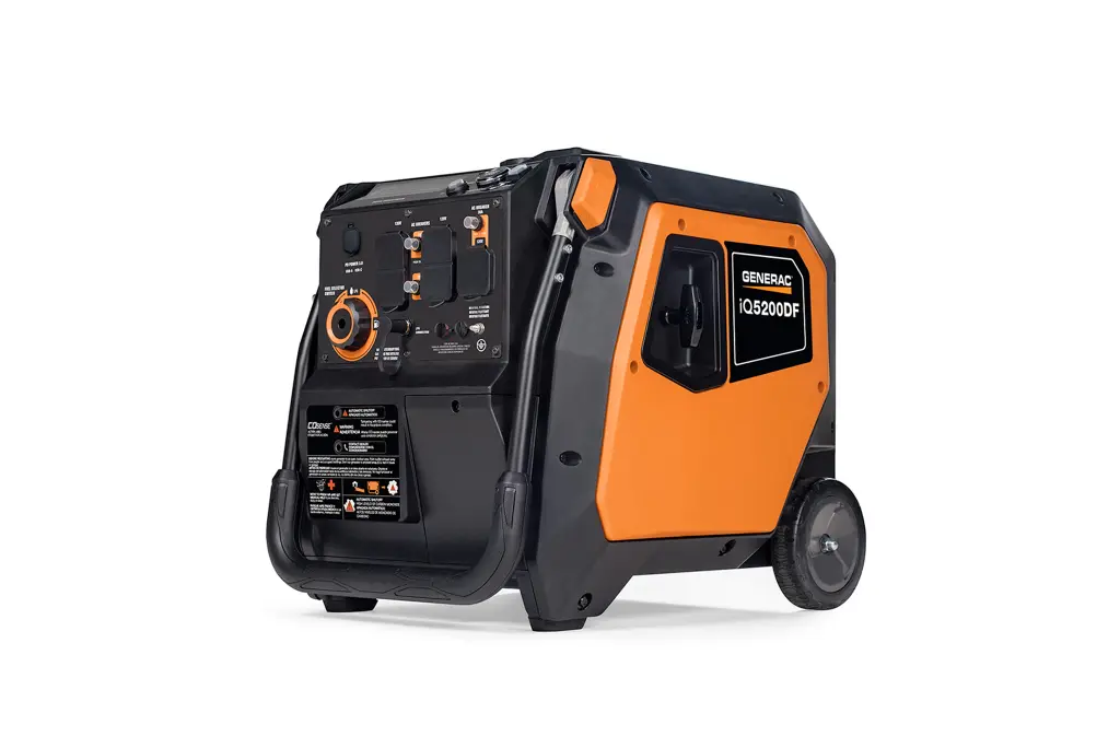 Generac 5,200-Watt Dual-Fuel Portable Inverter Generator - Gas and Propane Compatible - Quiet Operation - Produces Clean, Stable Power - Great for Home Backup, Camping, and RV Use