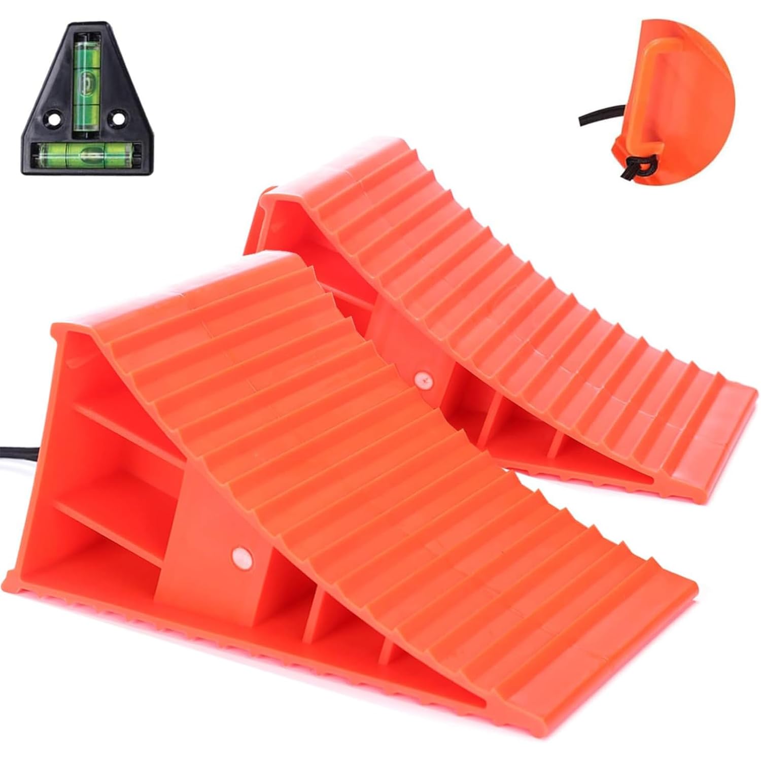 Homeon Wheels RV Wheel Chocks with Handle and Rope