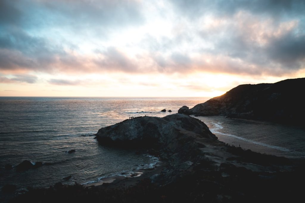 Panoramic sunset view over Channel Islands National Park coastline
