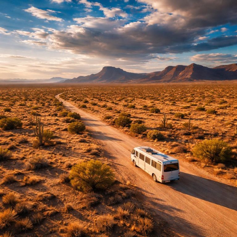 Aerial view of an RV parked on desert land in Arizona, representing U.S. zoning laws for land buyers