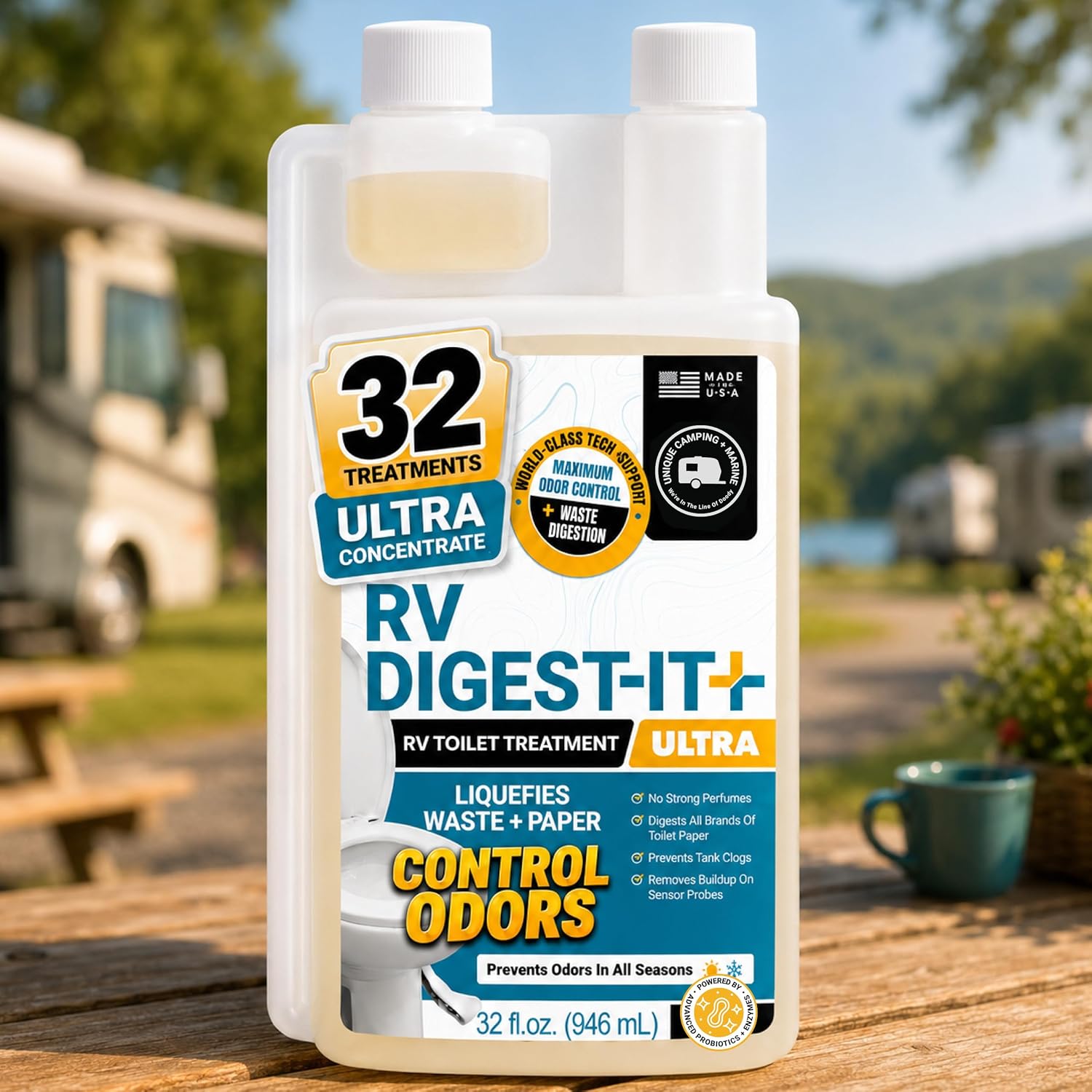 Unique RV Digest-It Ultra RV Toilet Treatment super concentrated liquid